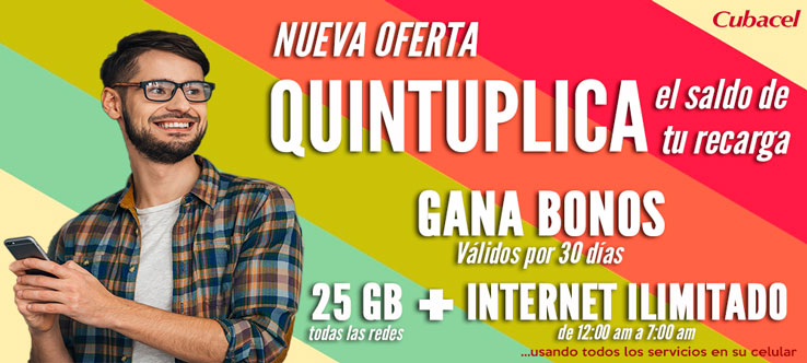 Quintuplica el saldo + Gana GB e Internet ilimitado
