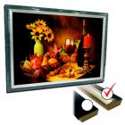 Cuadro ¨ girasoles en mesa de frutas y vino¨ 