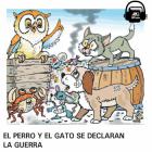 El cuerno de las moralejas (El perro y el gato se declaran la guerra)