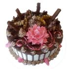 cake chocolate adornado