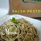 Spaguetti con salsa al pesto 