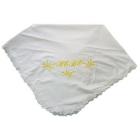 Pañal de canastilla amarillo letra corrida